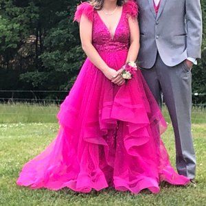 Prom Formal Hot Pink Gown